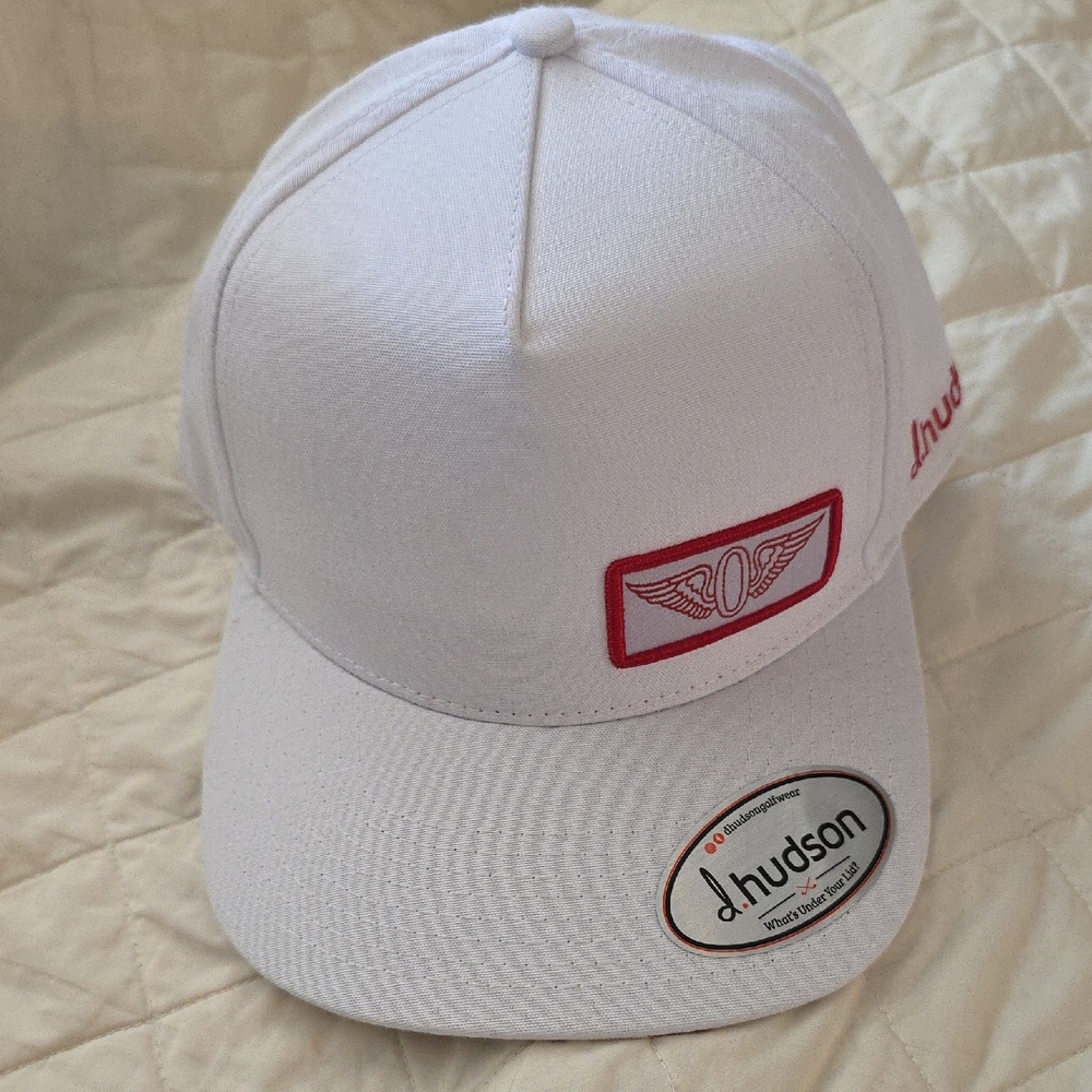 D. Hudson White & Red Baseball Cap NEW (Matt #12)
